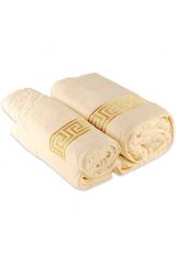 Полотенца набор из 2-х штук (100х150 см / 50х90 см), бежевый, Migliore TESORO