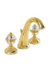 Migliore CRISTALIA смеситель для раковины на 3 отв., ручки SWAROVSKI Золото 27184