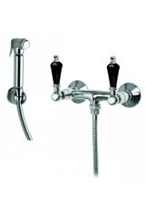 Смеситель с гигиеническим душем, шлангом 120см и держателем Cezares DIAMOND-DIF-01-Sw-N
