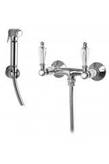 Смеситель с гигиеническим душем, шлангом 120см и держателем Cezares DIAMOND-DIF-01-Sw