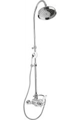 Душевая стойка с термостатическим смесителем, верхним и ручным душем ELITE-CD-T-02-Bi