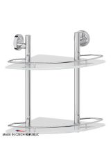 FBS ELL 072 Полка угловая с ограничителем 28 см двойная (стекло)