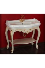 BELLA Консоль напольная L107xh77/91хP50/54 см для раковины 100 см, Avorio Dorato, 21300