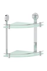 ARTWELLE Harmonie 040 Полка стеклянная угловая двойная 24 см