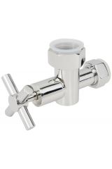 Вентиль запорный с клапаном   крестовой (G 1&quot; НГ х G 3/4&quot; НГ) 01102-1034