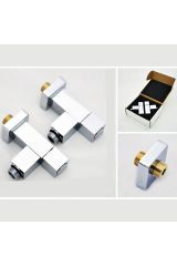 квадратный Грота (Grota) G 1/2&quot; НР х G 1/2&quot; НР (набор), ХРОМ