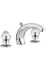 Migliore AXO SWAROVSKI смеситель для раковины на 3 отверстия излив H150 мм Золото 27114