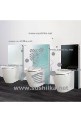 сантехнический модуль Monolith Premium для напольного унитаза, черный, Geberit 131.001.SJ.1