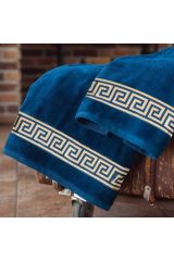 Полотенца набор из 2-х штук (100х150 см / 50х90 см), синий, Migliore TESORO