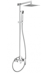 Душевая стойка со смесителем для ванны, верхним и ручным душем QUATTRO-C-CVD-01-S