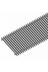 Решетка роликовая для конвектора Elsen, ширина 228 мм, длина 1988 мм, анодированная в натуральный алюминий, EGL.228.1988.RR