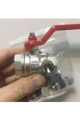 Шаровый кран латунный 1/2&quot; ВР со спускным клапаном, ручка «рычаг», Itap 115 1/2&quot;