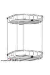 FBS RYN 026 Полочка-решетка двухуровневая угловая полукруглая 26х26