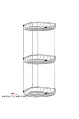 FBS RYN 027 Полочка-решетка трехуровневая угловая полукруглая 26х26х26 см