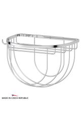 FBS RYN 031 Полочка-решетка полукруглая 26 см с держателями для мочалок