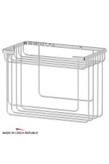 FBS RYN 036 Полочка-решетка прямоугольная 26 см с держателями для мочалок