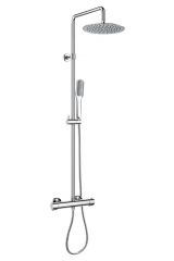 SIESTA-F-CD-T-01 Душевая стойка с термостатическим смесителем верхним и ручным душем, хром, ручки хром CEZARES SIESTA-F-CD-T-01