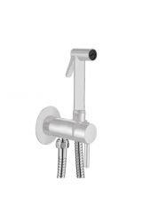 Смеситель однорычажный с гигиеническим душем, гибким шлангом 120 см и держателем  Cezares CZR-DIF2-BIO