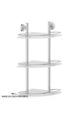 FBS STA 073 Полка угловая с ограничителем 28 см тройная (стекло)