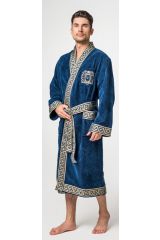 Халат для ванной банный махровый Миглиоре (Migliore), Tesoro, синий, 46-48