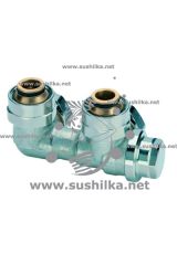 нижнего подключения Vecolux, ВР 3/4 х НР 3/4 угловой, тип однотрубный, Heimeier 0537-50.000, узел