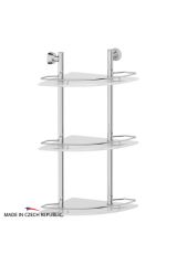 FBS VIZ 073 Полка угловая с ограничителем 28 см тройная (стекло)