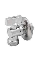 Кран шаровой, угловой, для стиральных машин с розеткой, 3/4&quot;, 1/2&quot;, НН, ручка-бабочка ELSEN EV91.3412